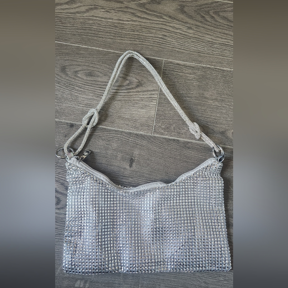 Silver Mesh Clutch